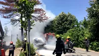 Incendiu în apropiere de Decathlon Băneasa! Pompierii se luptă cu flăcările