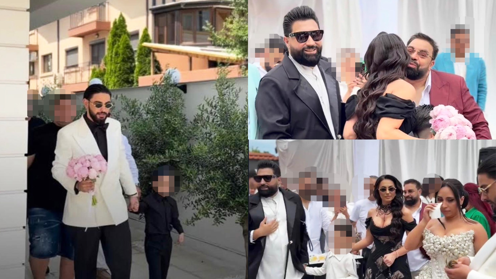 Primele imagini de la nunta lui Dani Stoian. Ce rochie de mireasă a ales nora lui Florin Salam