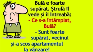 BANC | Bulă e foarte supărat: "Vecinul și-a scos apartamentul la vânzare!"