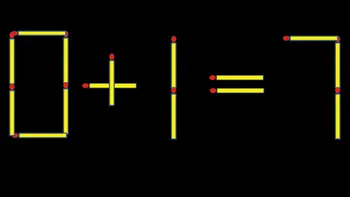 Test IQ exclusiv pentru genii | 0+1=7 este greșit. Pentru a corecta egalitatea, mutați un singur chibrit