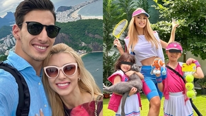 Cum se înțeleg fiicele Andreei Bălan cu Victor Cornea. Ella și Clara s-au apucat de tenis. „Copiii imită”