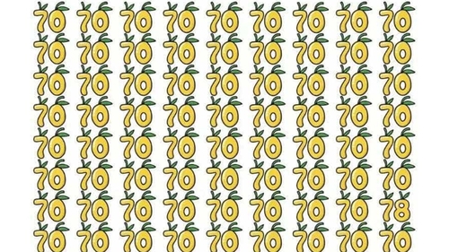 Test de perspicacitate | Găsiți numărul 78 "camuflat" printre 70, în cel mult 7 secunde