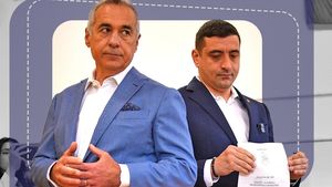 George Simion și Călin Georgescu, împreună la vot! Primele declarații: ”Să facem dreptate pentru România”