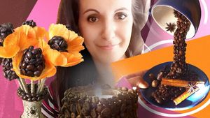 Creează adevărate opere de artă din... boabe de cafea