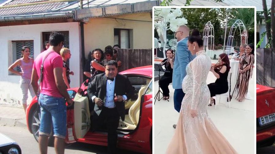 Cum s-a îmbrăcat soția lui Adrian Minune la nunta fiicei sale. Primele imagini cu Karmen în rochie de mireasă. FOTO