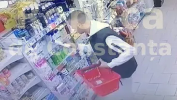 Cel mai curat hoț din România! Cum a furat tânărul din imagine 12 sticle de șampon dintr-un magazin Profi din Constanța. Și nimic altceva!