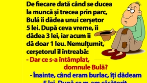 BANC | Bulă și cerșetorul nemulțumit