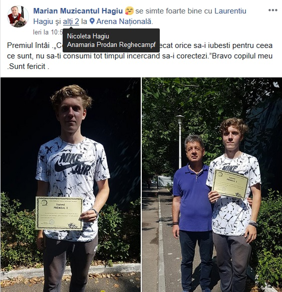 Laurențiu Hagiu, premiant la școală, dar și pe teren: “A terminat cu 9,26”. Anamaria Prodan e impresara tânărului fotbalist