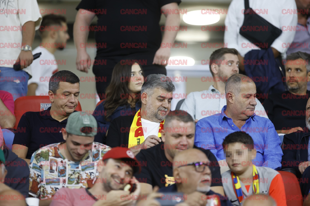Marcel Ciolacu, în tribune la meciul FCSB - LASK Linz