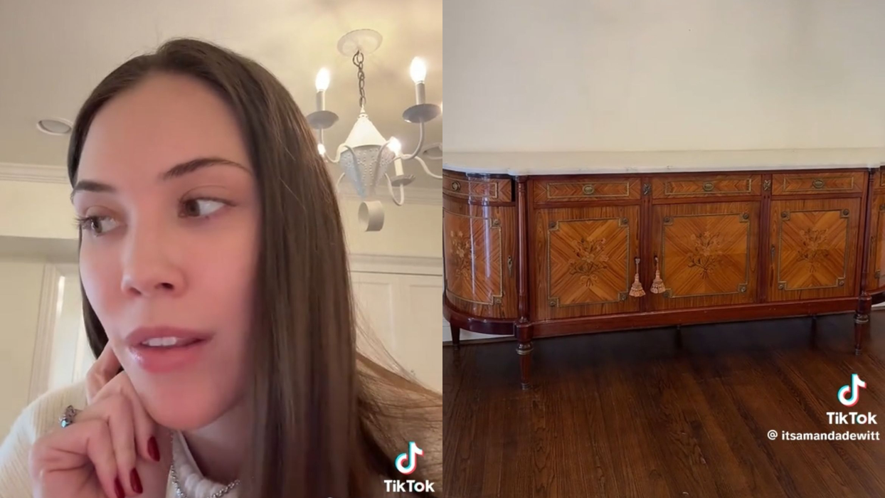 Ce a găsit o tânără într-un dulap cumpărat de pe Facebook. Foto: TikTok