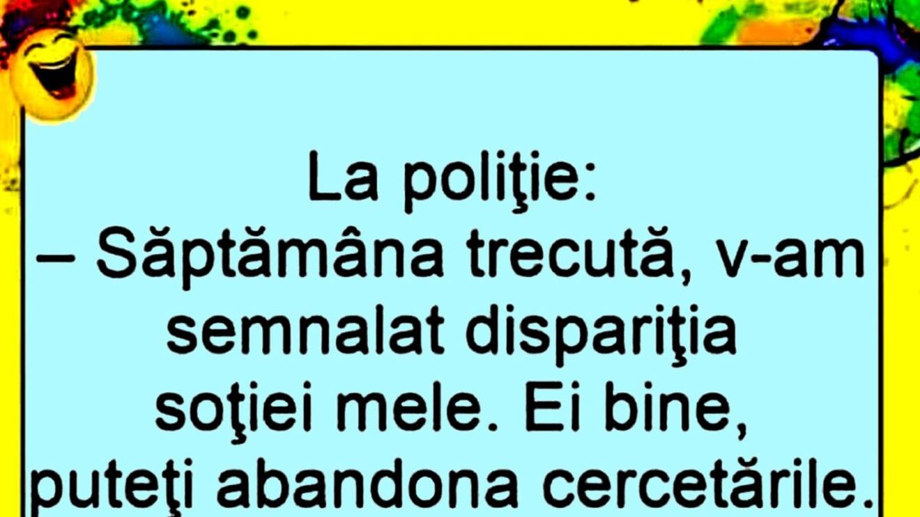 BANCUL ZILEI | Dispariția soției