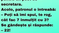 BANC | ,,Apare în presă un anunţ pentru un post de secretară”