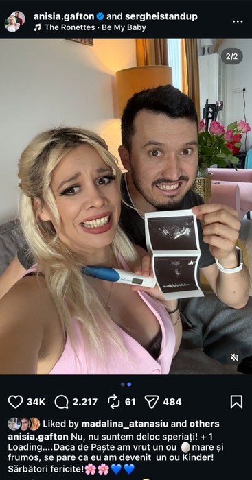Anisia Gafton și Serghei urmează să devină părinți: ”Nu suntem deloc speriați”
