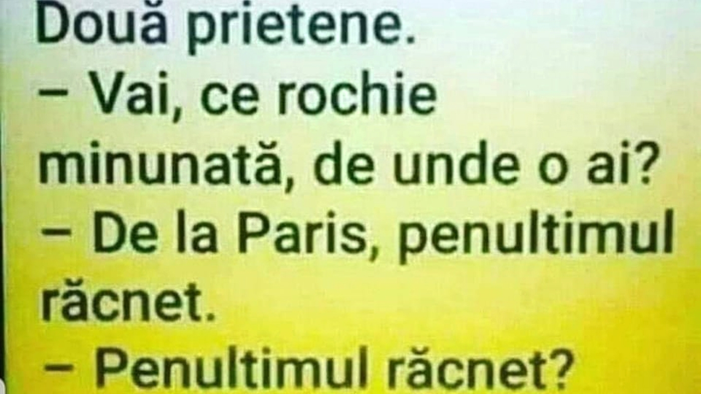 BANCUL ZILEI | ”Vai, ce rochie minunată! De unde o ai?”