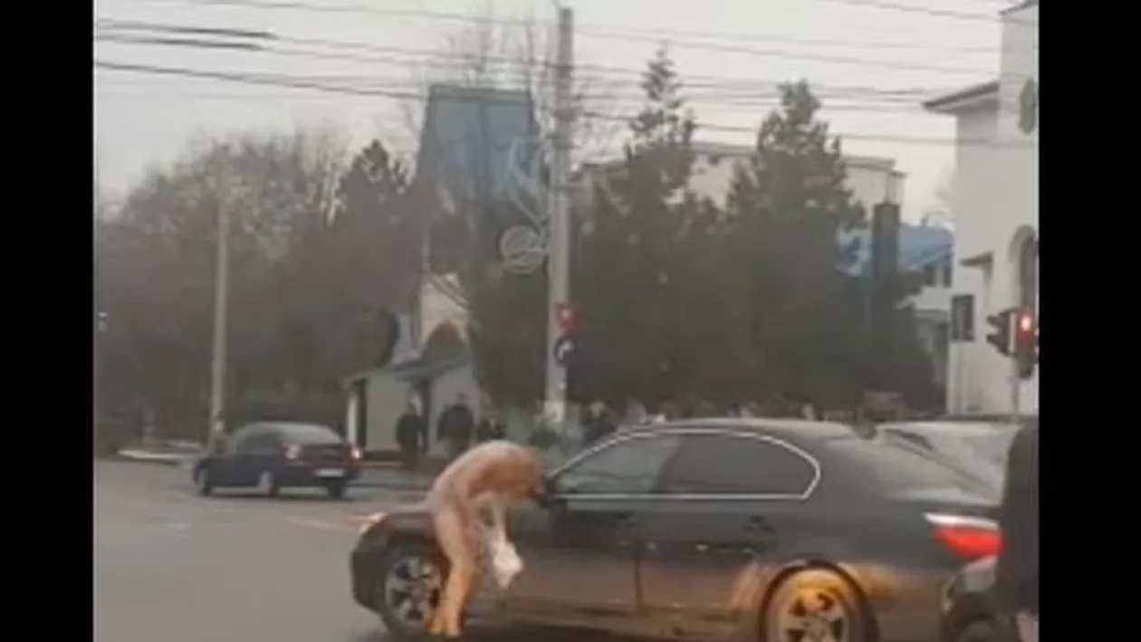 VIDEO | Doi tineri din Ploieşti, amendaţi după ce s-au dezbrăcat, în glumă, pe stradă
