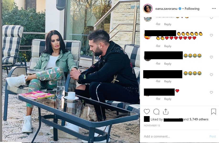 Mai nou, Oana postează fotografii alături de colegul ei, Dorian