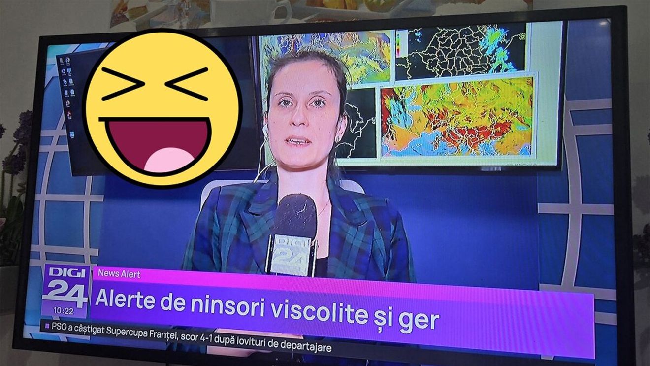 Detaliul ilar observat pe monitorul ANM, în timpul buletinului meteorologic de la Digi 24