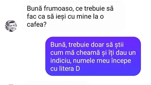 Bancul de sâmbătă seară | Ce trebuie să faci să o scoți la cafea