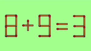 Test IQ | Ecuația 8+9=3 poate fi rezolvată dacă muți un singur băț. Ai găsit rezolvarea?