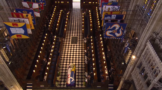 Imagini de la funerariile prințului Phillip ( foto Twitter)