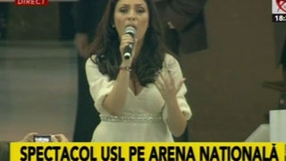 Andra a intonat Imnul National la mitingul USL in fata a 60 de mii de oameni!