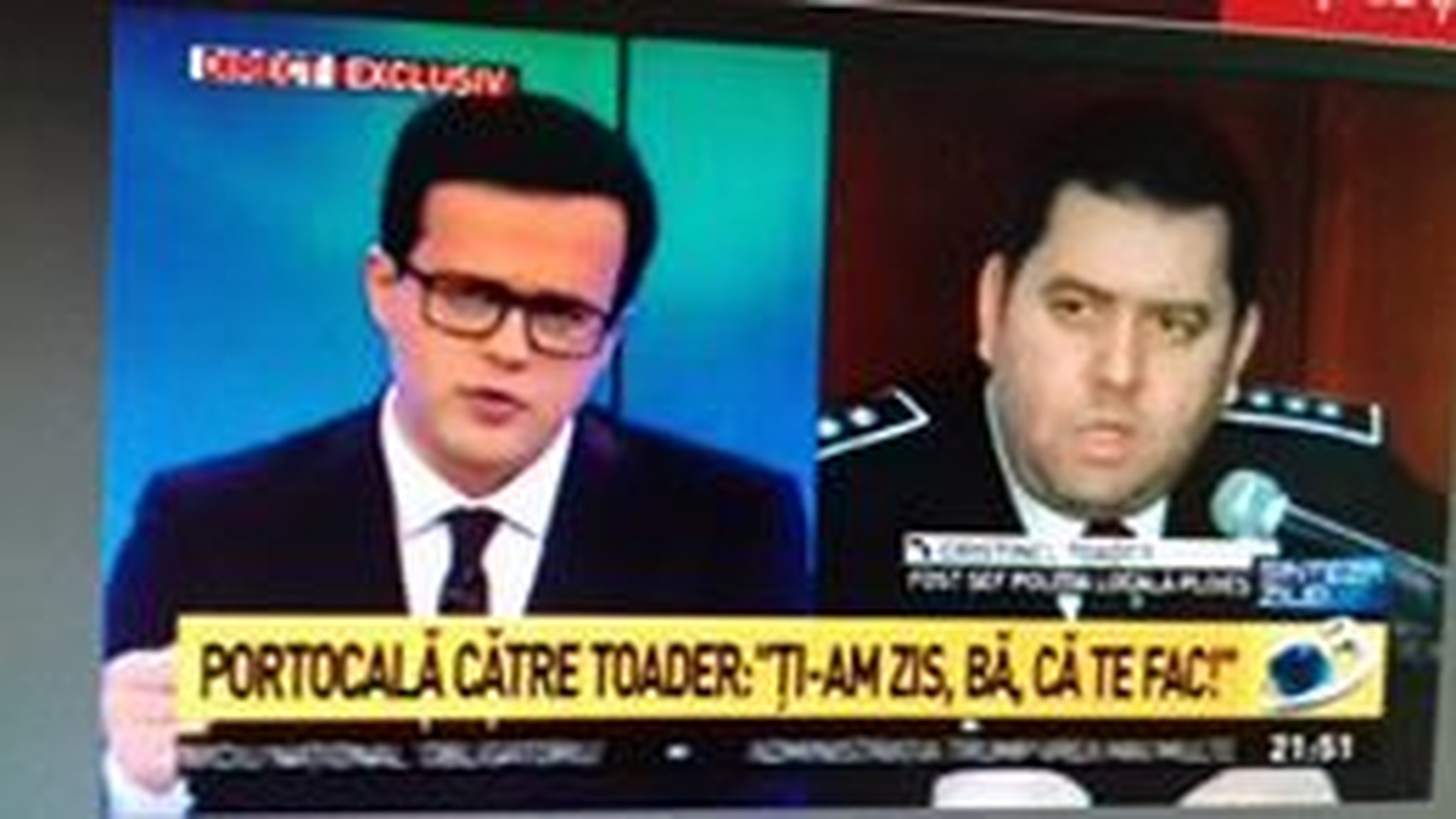 Reacţia fostului şef de poliţie Ploieşti, despre care ”Portocală” a spus că e ”daună totală, îl ard din zbor”: ”Ţi-am zis că te fac, bă!”