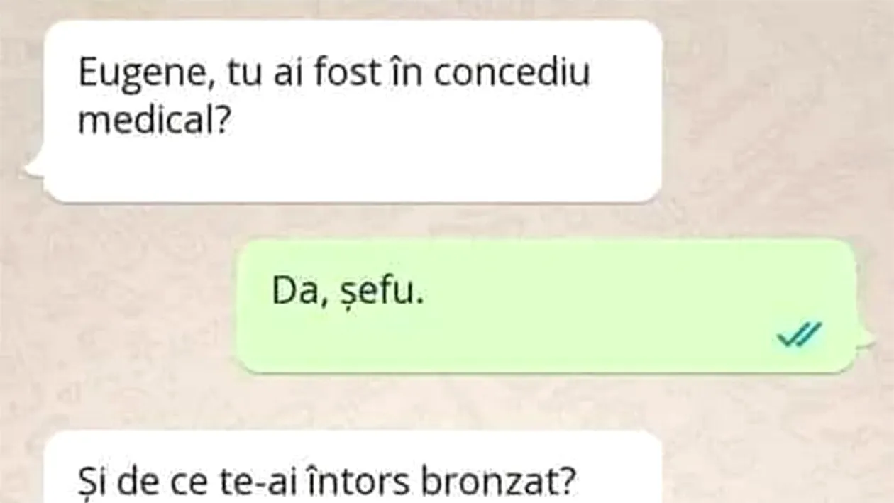 BANCUL ZILEI | Eugen și concediul medical