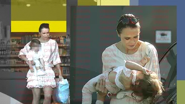 Imagini de colecție cu Magda Pălimariu și băiețelul ei de doar un an! Fosta vedetă PRO TV a revenit în România! L-a drăgălit chiar în parcare!