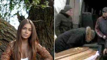 Primele imagini de la înmormântarea Anastasiei Cecati! Rudele și prietenii, împietriți de durere