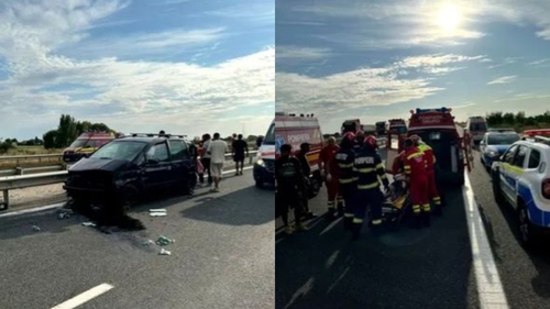 Accident grav pe A3: 2 victime au fost intubate, iar alta a fost preluată de elicopterul SMURD