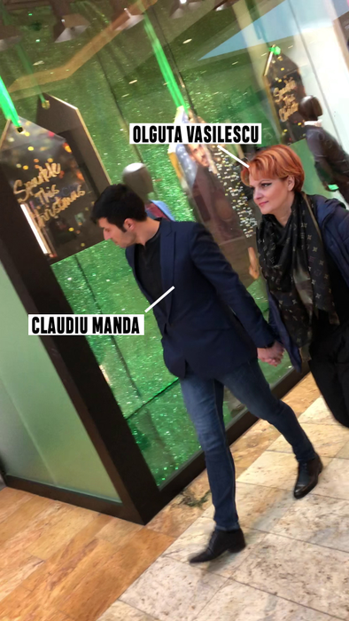 Olguța Vasilescu și Claudiu Manda, la plimbare prin mall