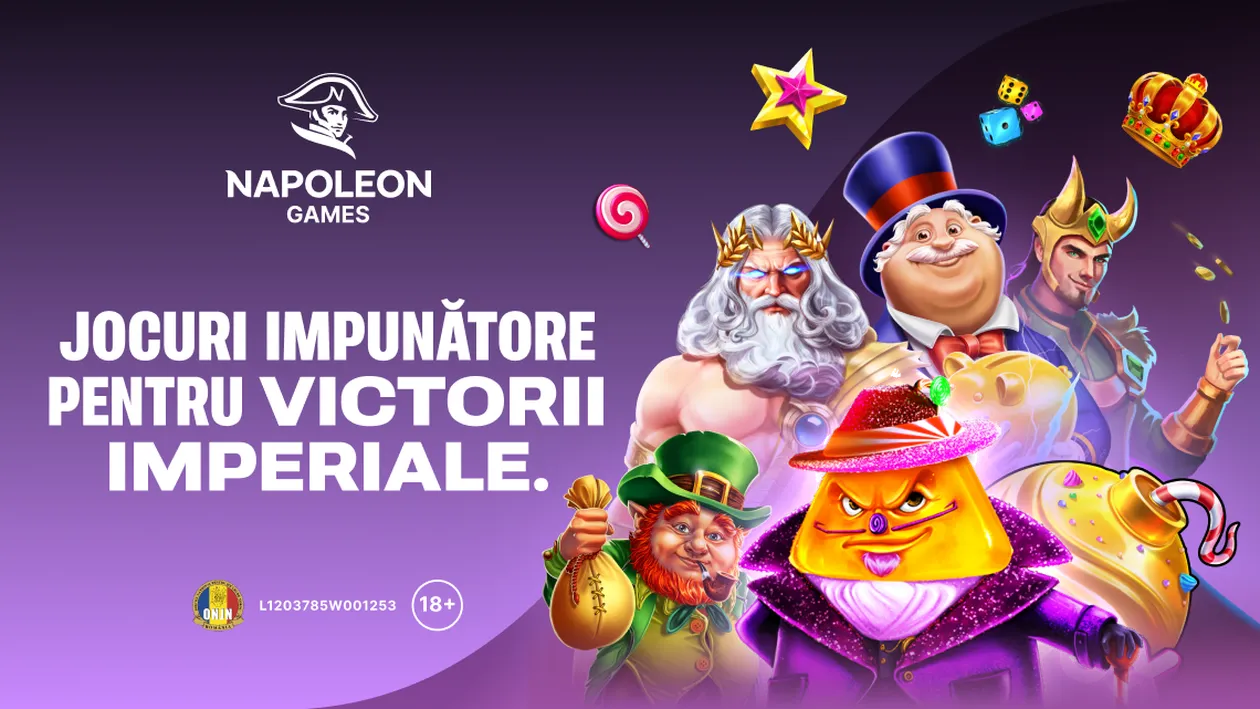 (P) Ofertă bogată de sloturi și jackpoturi la Napoleon Games, cel mai nou casino online din România