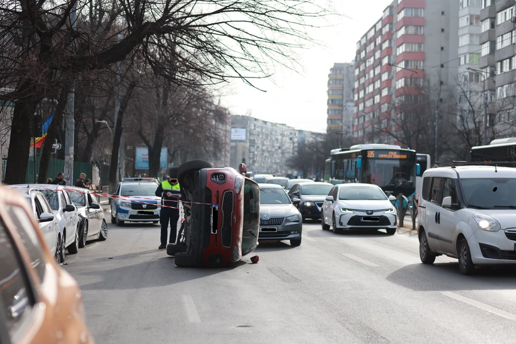 Accident rutier grav în Capitală, în zona Spitalului Colentina! Șase mașini implicate în impact + trafic blocat