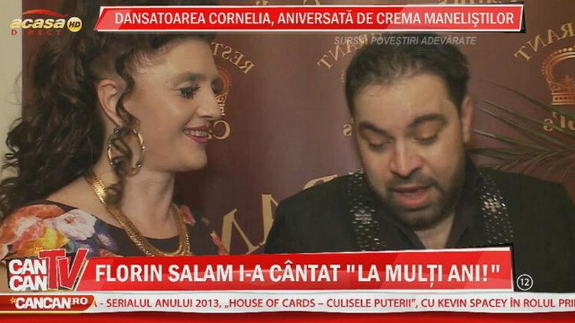 Dansatoarea Cornelia, aniversata de crema manelistilor. Ce cadou special a primit de la Florin Salam