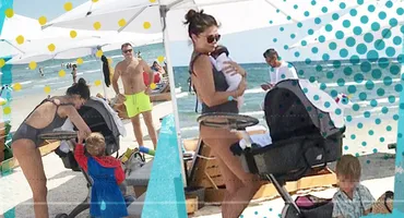 Vedeta Antenei, în costum de baie la nici o lună după ce a născut + și-a scos bebelușa la plajă