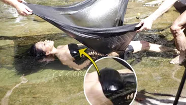 Inna, cu sfarcurile intarite intr-un costum de baie din piele la filmarea noului videoclip!