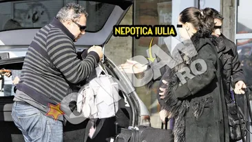 Bunicutul Adrian Iovan a petrecut o saptamana cu nepotica lui de doua luni. I-a organizat botez secret in Romania