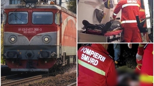 S-a îmbătat, a căzut pe șine, dar trenul a trecut peste el și a scăpat! Un bărbat din Teleorman a fost protejat de „Dumnezeul bețivilor”