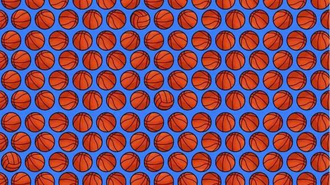 Iluzie optică pentru cei vigilenţi. Poţi găsi unde sunt ascunse cele 4 mingi de volei? Doar cei mai pricepuţi reuşesc