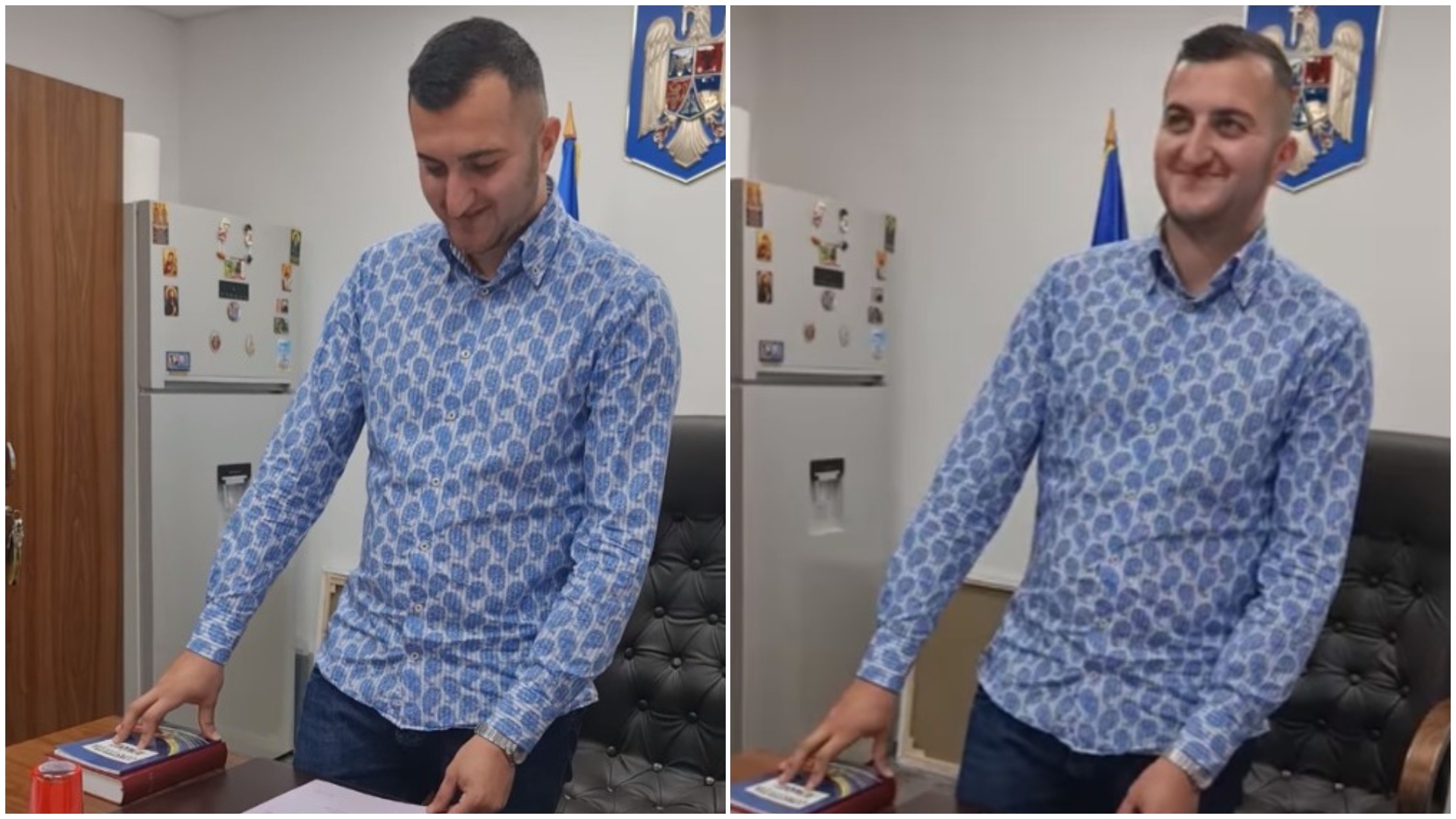 VIDEO | Imagini virale! Un angajat la Primărie a fost pus să jure pe Biblie că va respecta legea