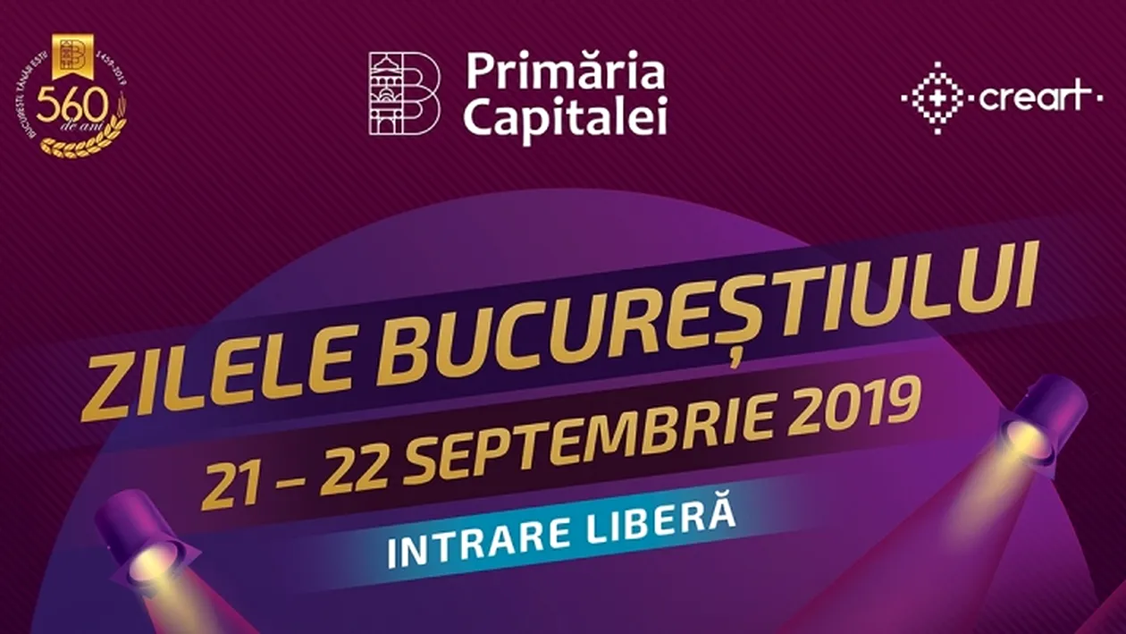 Zilele Bucureștiului 2019. Programul și concertele pregătite de primărie