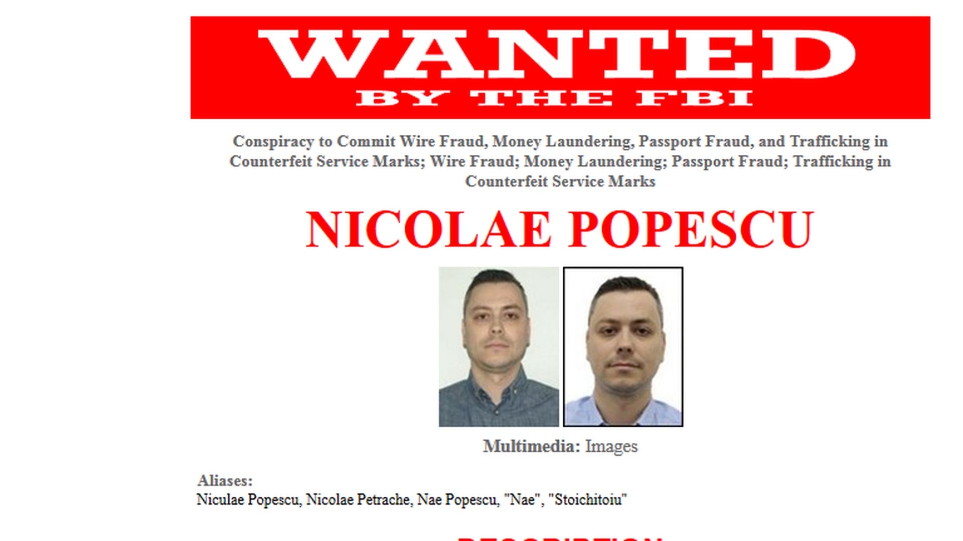 Recompensa de 1 milion de dolari pe capul unui roman! Acesta este cautat pentru fraude informatice