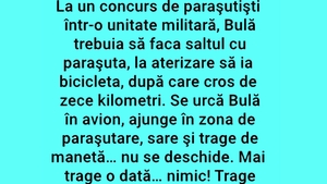 BANC | Bulă sare cu parașuta. Trage de manetă și nu se deschide