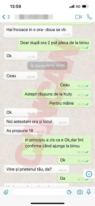 O parte a discuție dintre Iosif Nicoară și Cristian Birlic