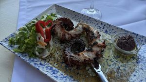 Cât a plătit un turist român pentru această porție minusculă de caracatiță, în Thasos. Nu și-a potolit foamea, așa că și-a luat și un burger