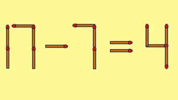 Test de inteligență | Mutați un singur chibrit pentru a corecta 17 – 7 = 4