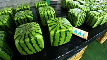 Pepeni pătrați? Fructele cub care au transformat agricultura într-o formă de artă