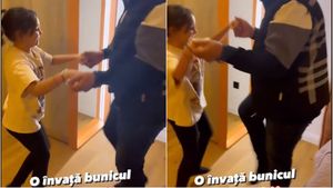 Fata cuplului Andra și Cătălin Măruță nu și-a menajat bunicul. Tatăl cântăreței a devenit instructor de dans pentru Eva