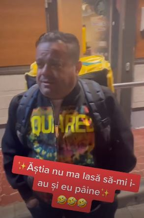 Genial! Cum a reacţionat un angajat McDonald’s, după ce l-a văzut pe Adrian Minune venit să-şi ridice comanda cu Glovo