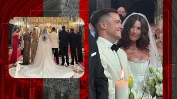 Alice Peneacă s-a cununat religios cu Dragoș Caliminte. Cum arată rochia de mireasă desprinsă din basme